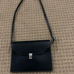 Brandy Melville Black Faux Leather Envelope Purse